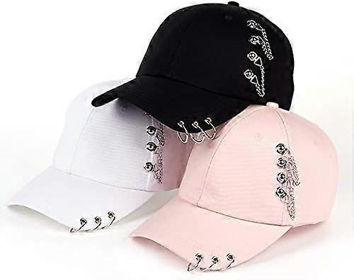 قبعات بيسبول خاتم حديدية قابلة للتعديل للبالغين قبعات كاب Snapback قبعات كاسكيت مجهزة قبعات كاجوال Gorras Dad قبعات أسود مقاس واحد مقاس 3X-Large