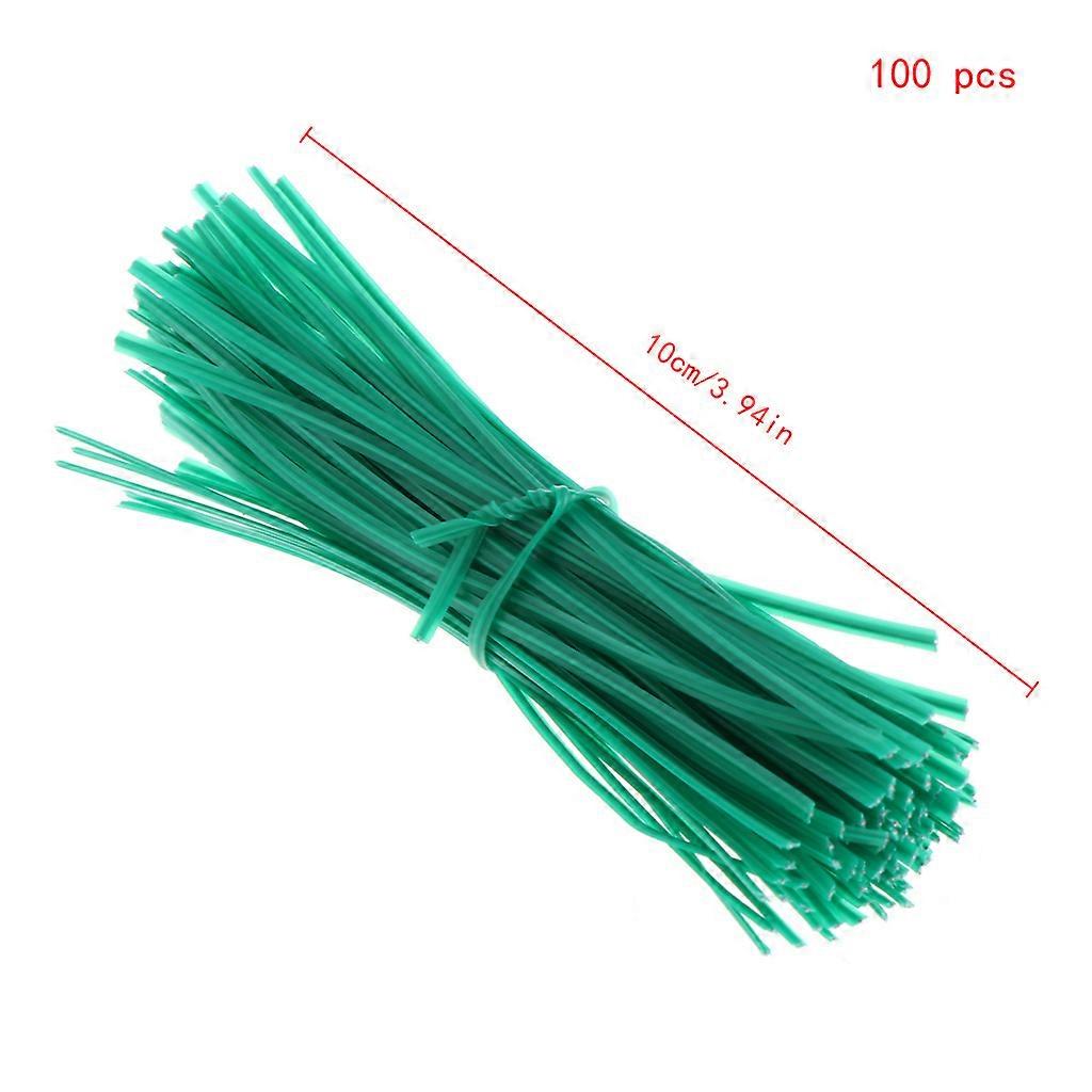 100 Pcs Garden Coated Twist Wire String Tie Plant Support Plastic Strap Cables