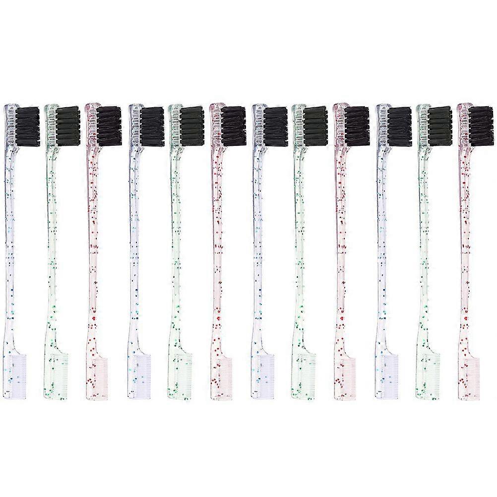 12pcs Eyebrow Brush Dual End Eyebrow Brush Brow Comb Brush Edge Brush Makeup Tool