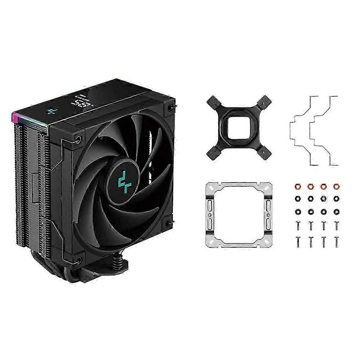 Ak400 Cpu Processor Cooling Fan Radiator Digital Display For Lga1700/1200 115x Black