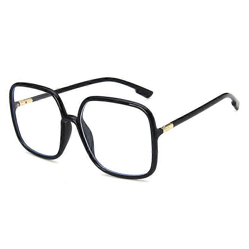 Klassiske vintage solbriller Kvinder Oversized Square Plastic Frame Luksus Brand Designer Klar Grå Pink Lens Shades Oculos O523
