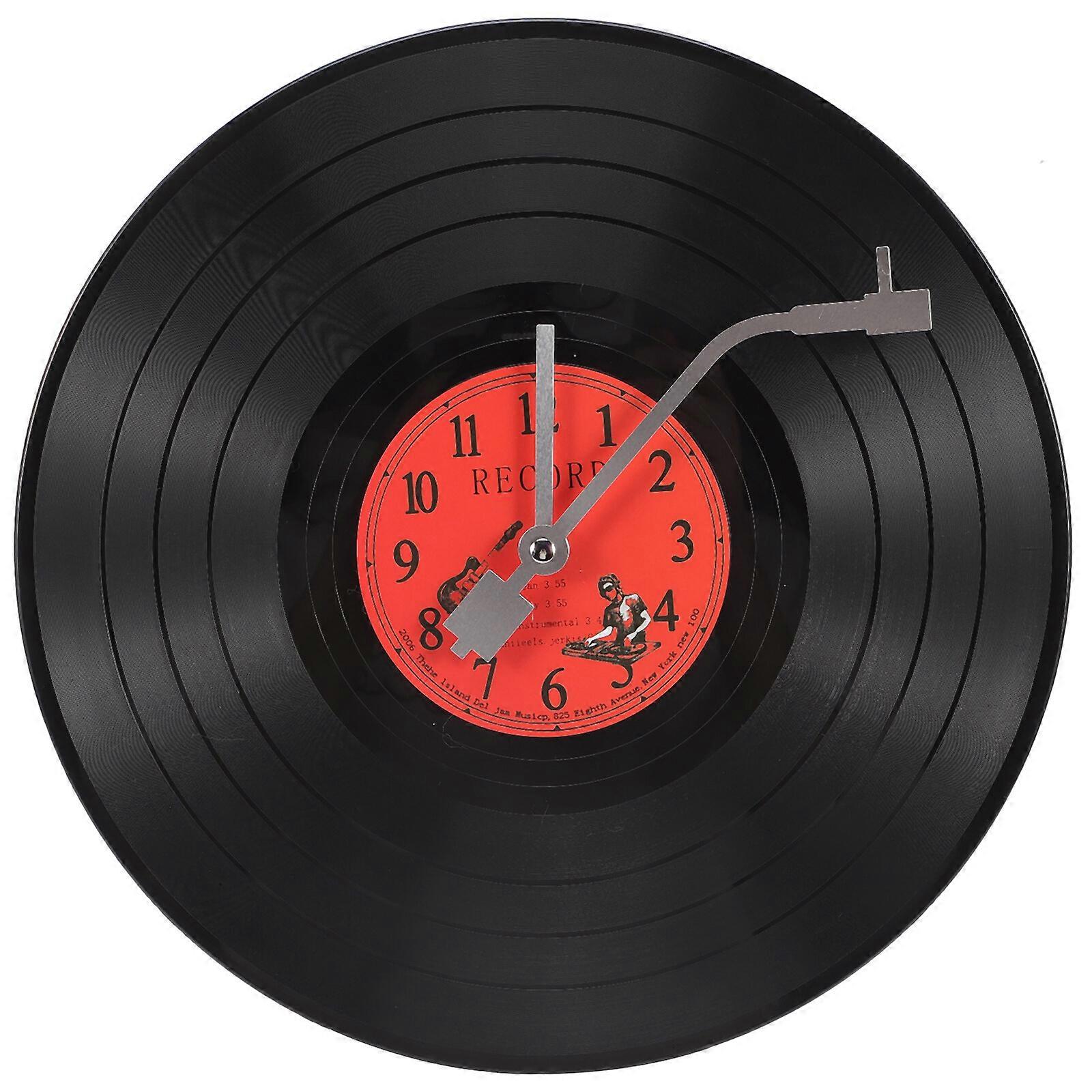 Creative Vinyl Record Shape Wall Clock dekorative innendørs Wall Clock Home Decor