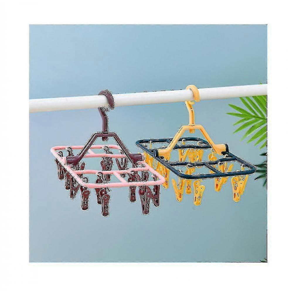 The New Multifunctional Hanger Can Be Folded With 16 Clips