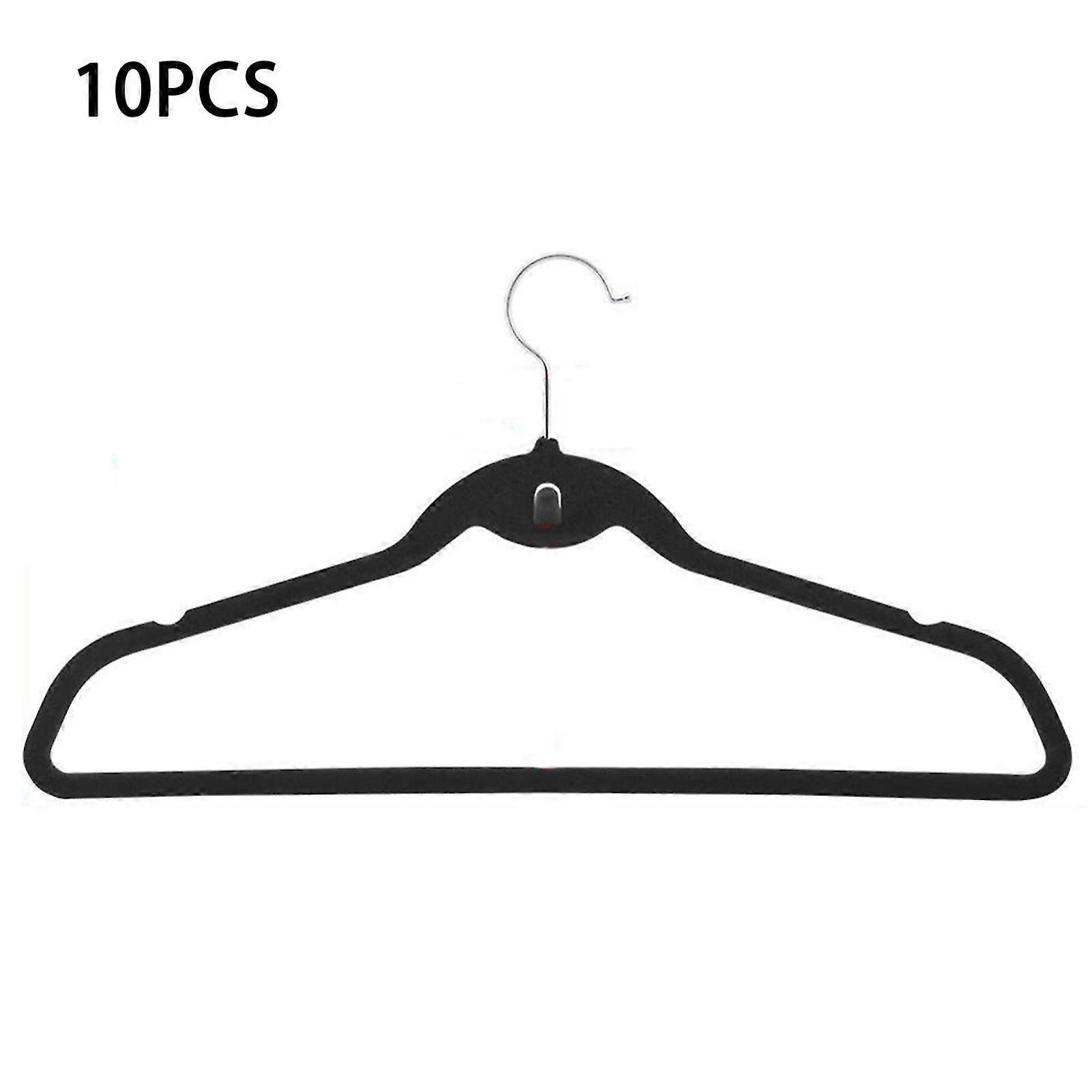 Non-slip Flocked Jacket Hangers With 360 Rotatable Hook Resilient And Stable Thin Type Clothes Hangers