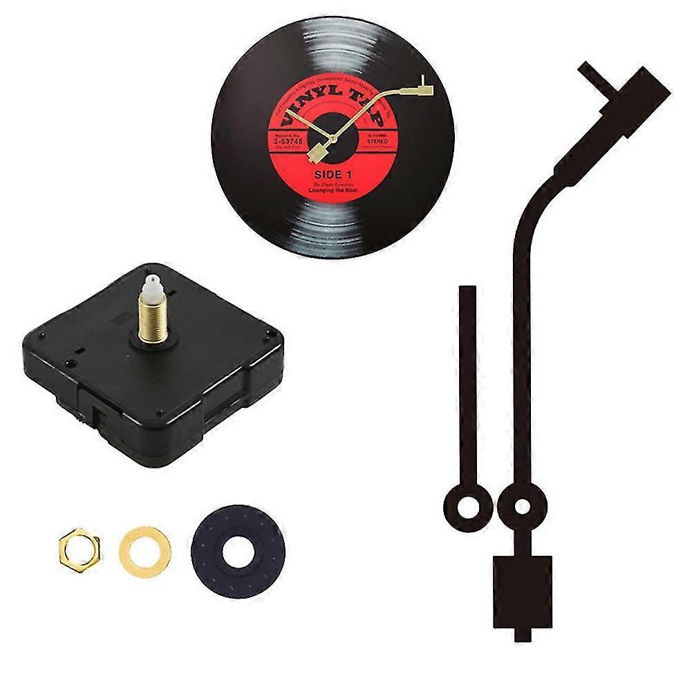 DIY Retro Mute Movement Record Wall Clock Movement Akryl Quartz Clock Movement Flower Needle