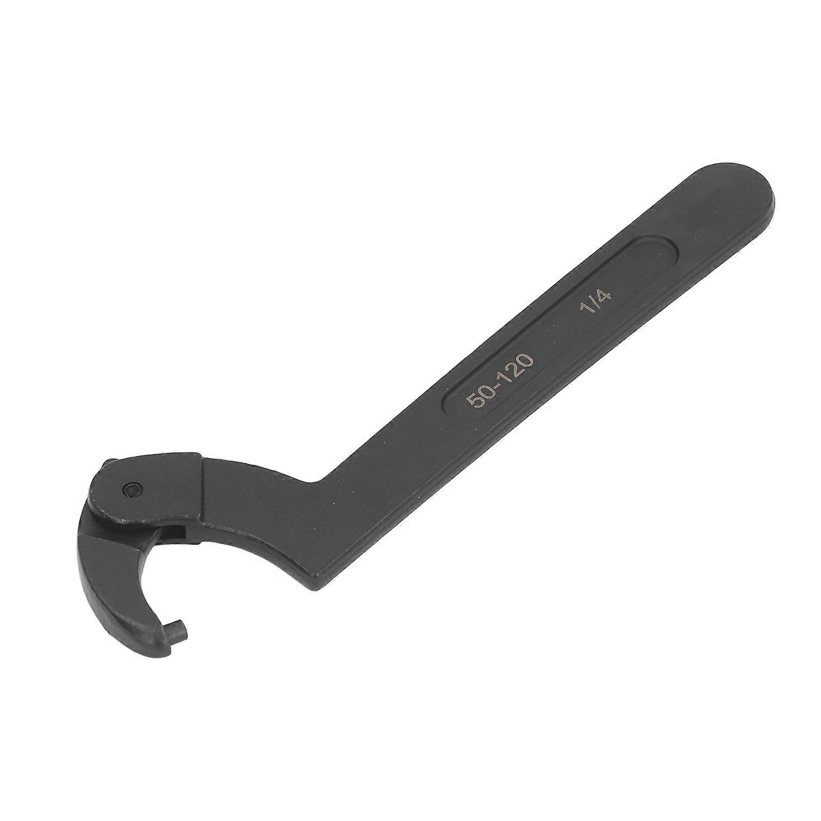 2 to 4 3/4in Adjustable Hook Spanner CRV Round Head C Type Hook Wrench for Vehicle Machinery Maintenance 