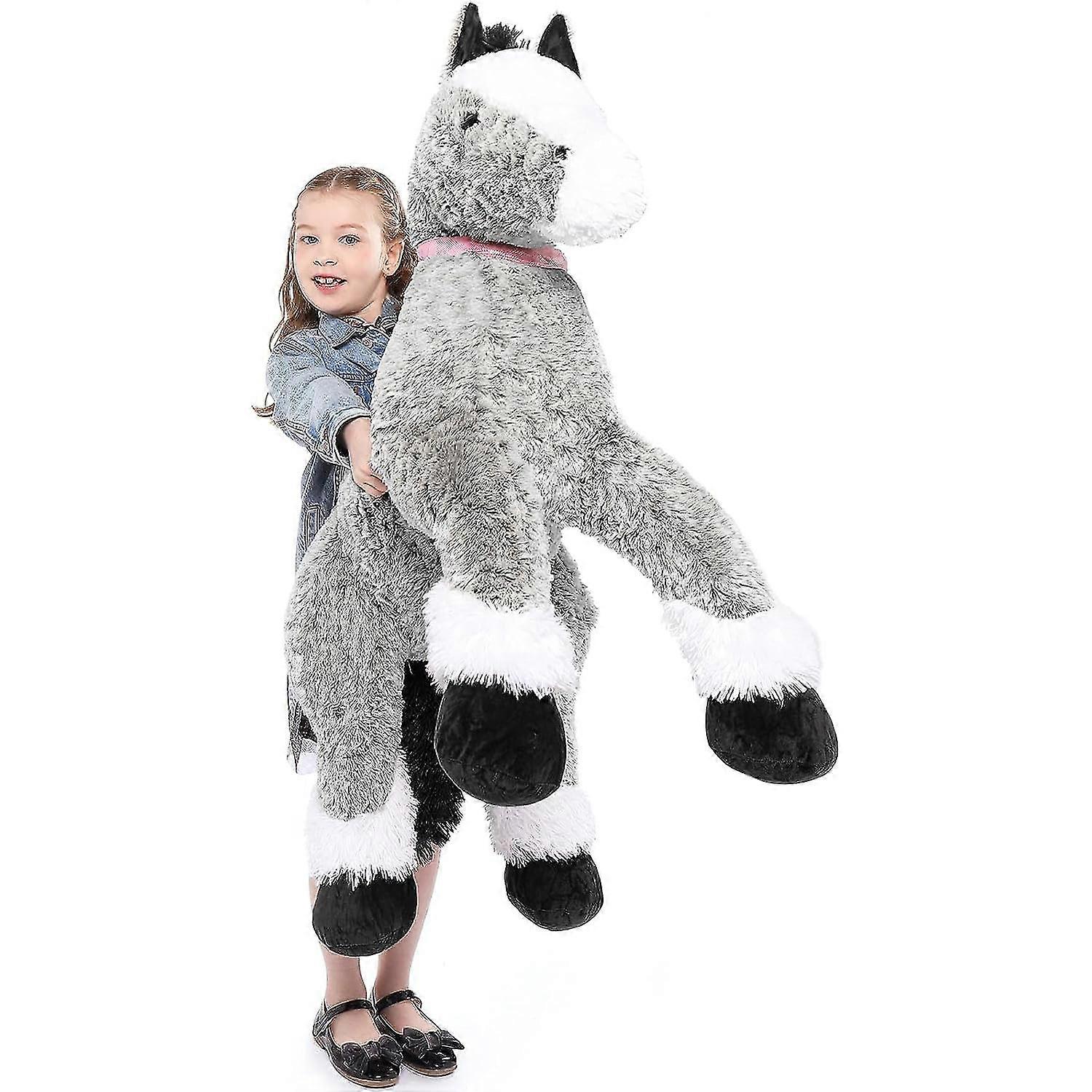 Giant Horse Stuffed Plush Toys, Realistic Stuffed Pony Toy For Kids