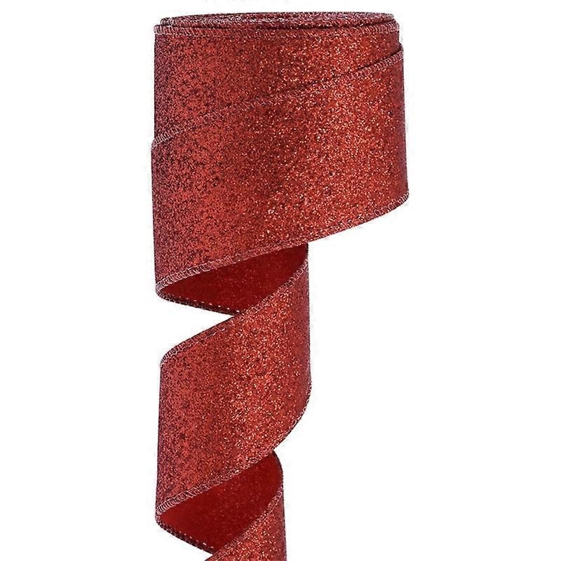 4cm/6cm Christmas Ribbon Glitter High Gloss Multi-colors Tear-resistant Anti-fade Gift Packing Scene Layout Large Bowknot Making Xmas Tree Ribbon Part