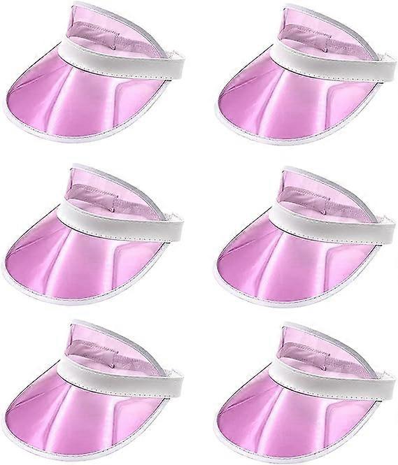 Sun Visor Hats Unisex Retro Candy Color Ajustable Clear Hat