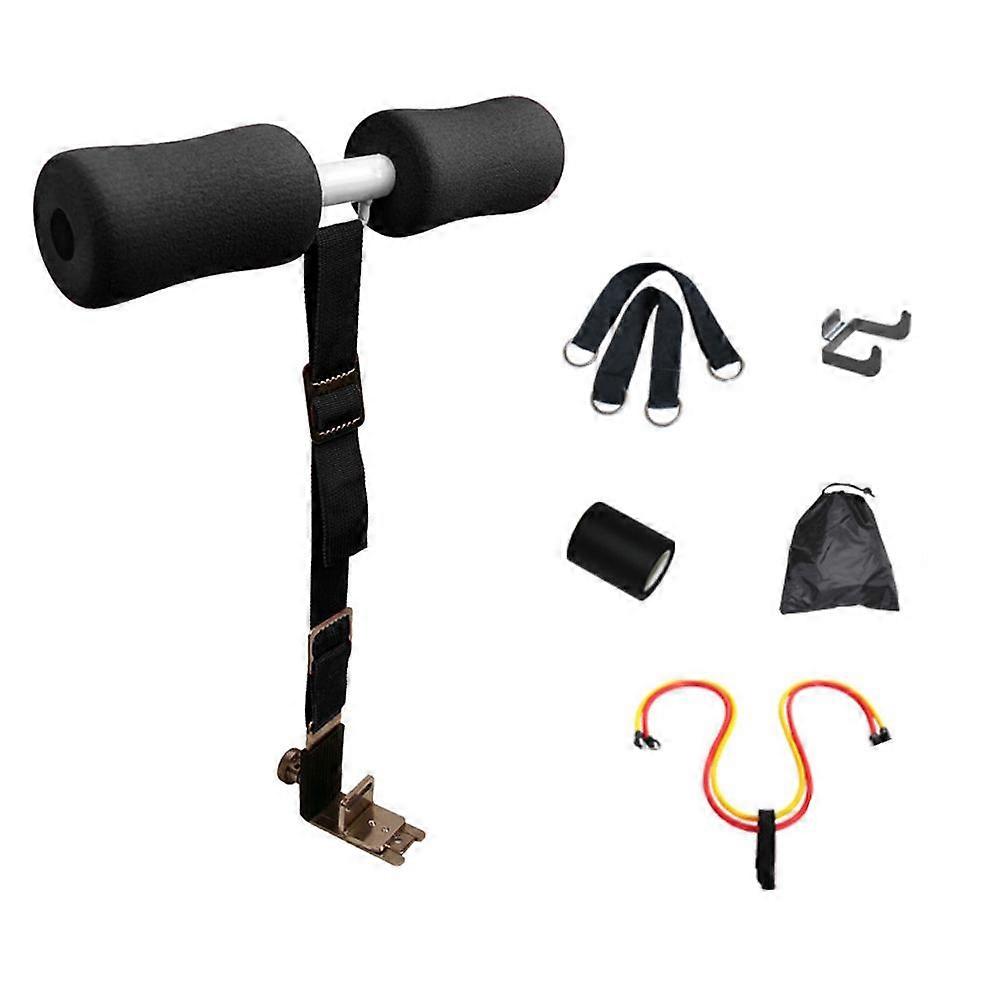 2024Hamstring Curl Strap Set Portable Adjustable Doorway Sit Up Exercise Training Assistant Abdominal Trainer for Home Workout Work Travel