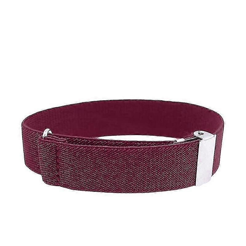 Men's Cuff Anti-slip Arm Loop Bartender Elastic Sleeve Loop Cuff 1 Pair (wine Red)