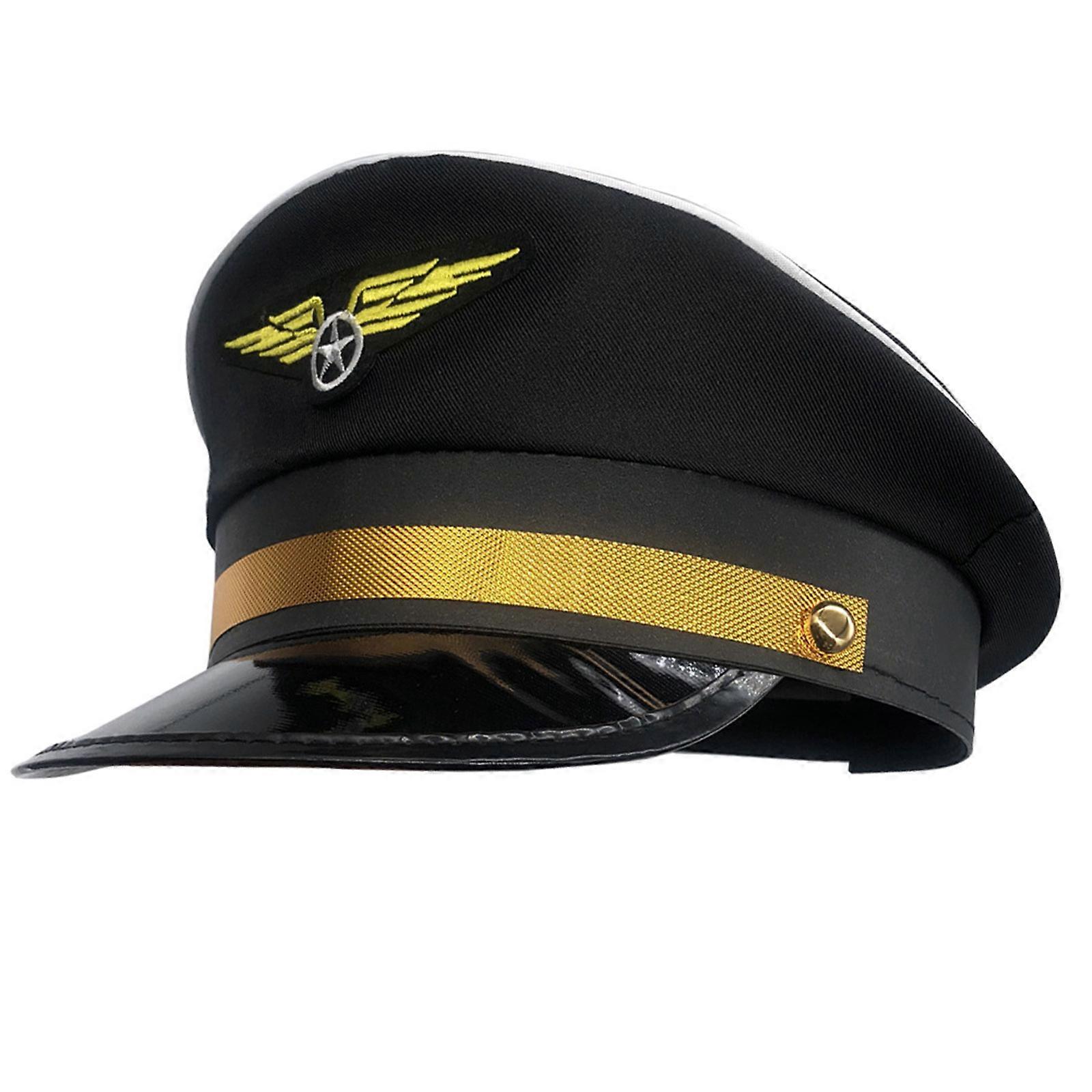 Adjustable Aviation Cap Captain Hat Adjustable Cap Octagonal Hat for Gatherings