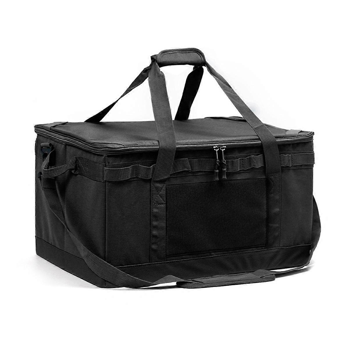Picnic Bag Outdoor Camping Organizers Large Capacity Bag for Beach Picnic Road Trip Travel for Family Activities Black