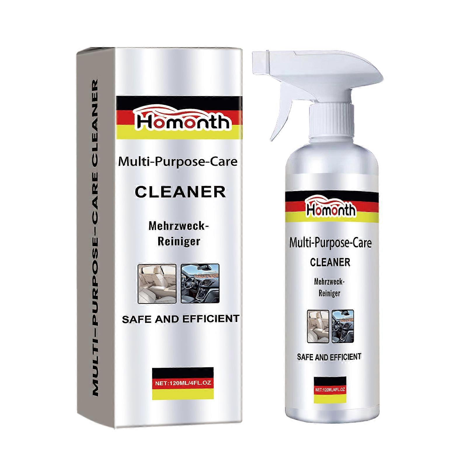Multi-Purpose Car Foam Cleaner - 120ml Deep Cleaning Solution with Lemon Extract for Interior & Exterior Stain & Oil Removal