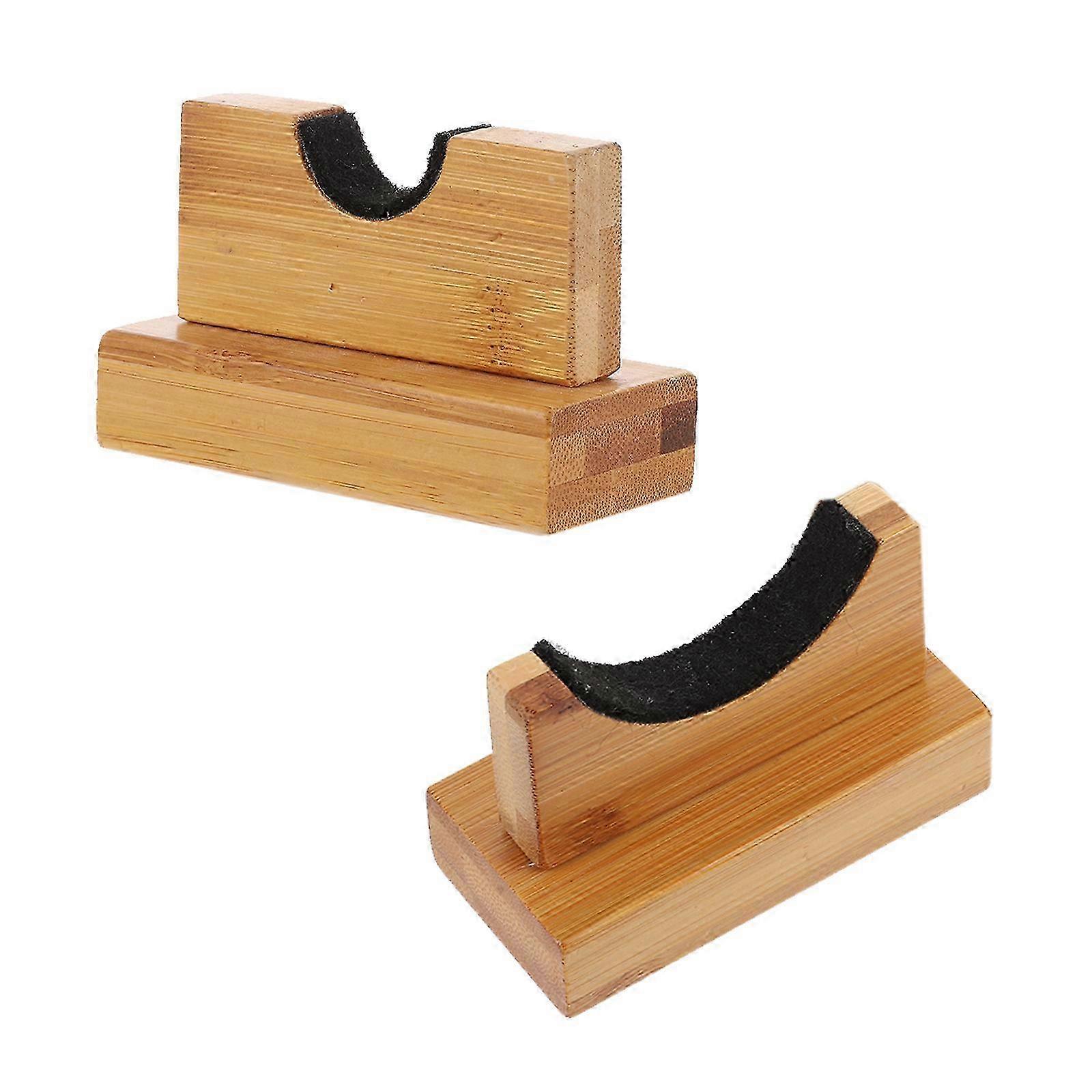1 Pair Wooden Baseball Bat Display Hanger Horizontal Direction Desktop Holder
