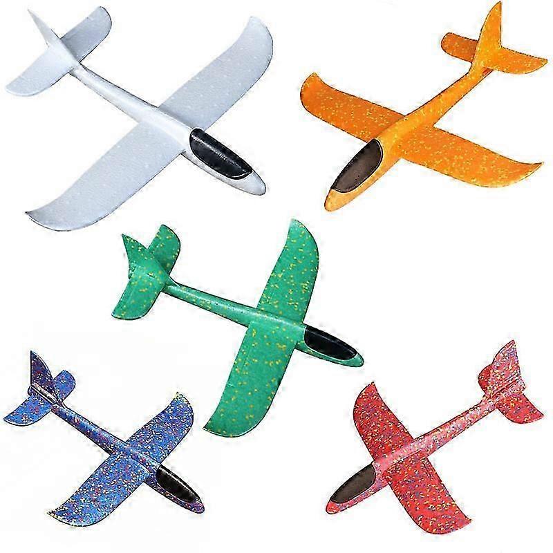 5Pcs Hand Throwing Foam Plane 14"