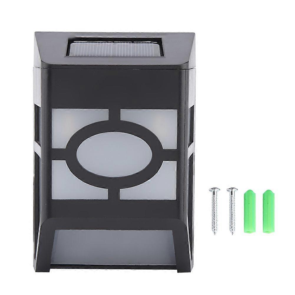 Solar Powered 2LED Wall Lights Durable Light Sensor Sconce Lamp for Garden Corridor Cold White
