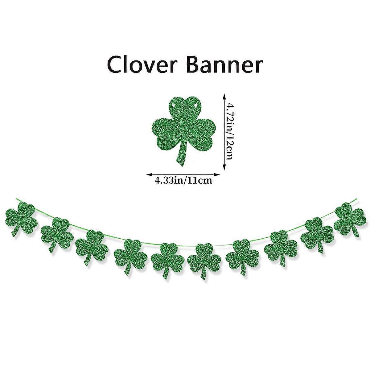 Powdered Deep Green Shamrock Garland