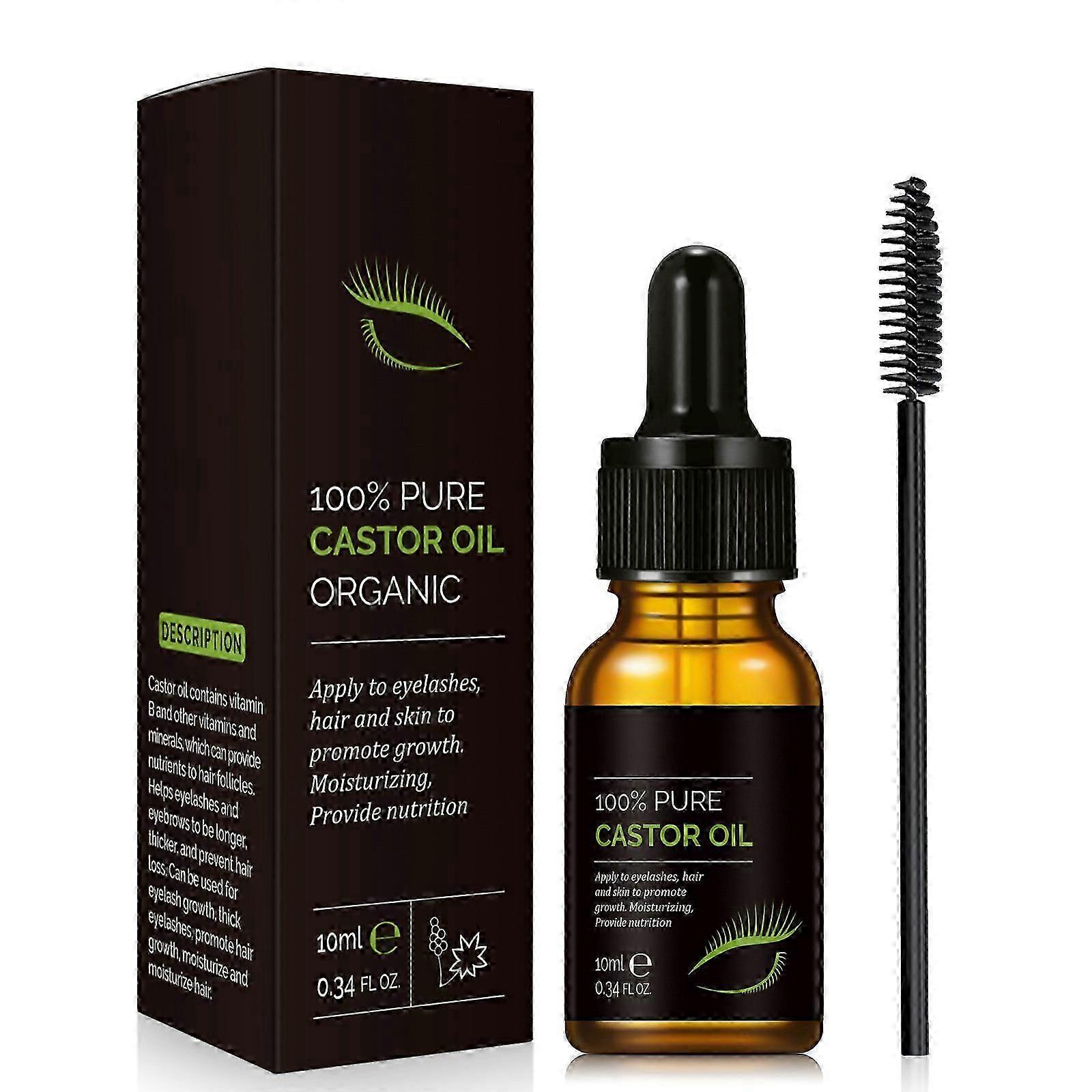 Castor Oil For Eyelashes And Eyebrows - Brow And Lash Growth Serum - Organic Hexane Free Cold Pressed Unrefined