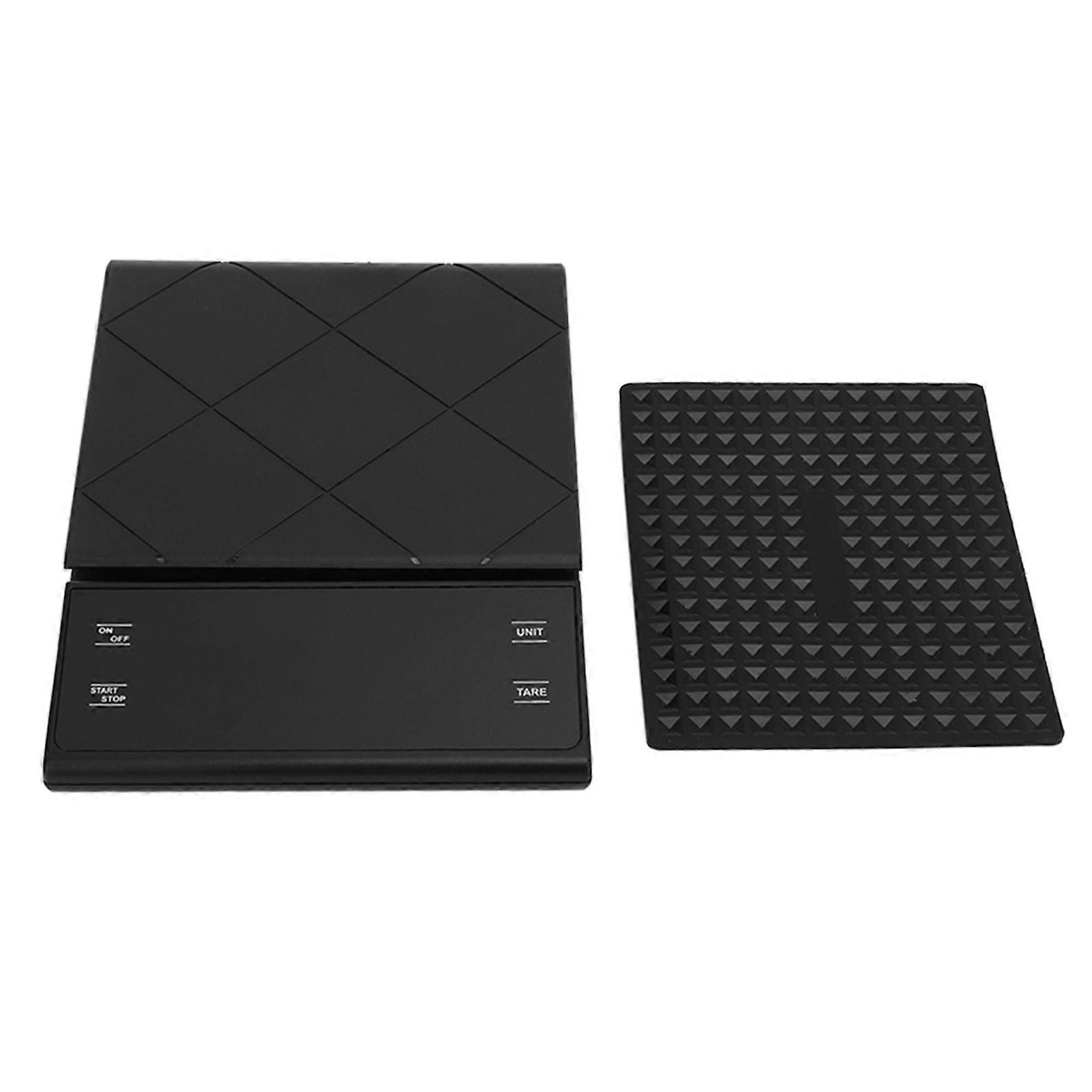 Coffee Scale Timer Function LED Touch Screen High Accuracy Auto Off Durable ABS Nonslip Different Units Kitchen Scale