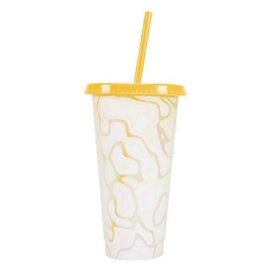 Yousheng 710ML Magic Color Changing Cups with Lids Straws Reusable Cups for Adults Kids Leak-Proof Party Cups for Ice Drink