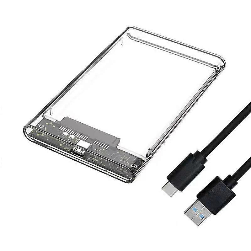 USB3.1 External HDD Case 2.5 Inch Hard Drive Enclosure 5Gbps Transfer Speed Hard Disk Case USB to Type C SATA HDD SSD Storage Case for Laptop PC