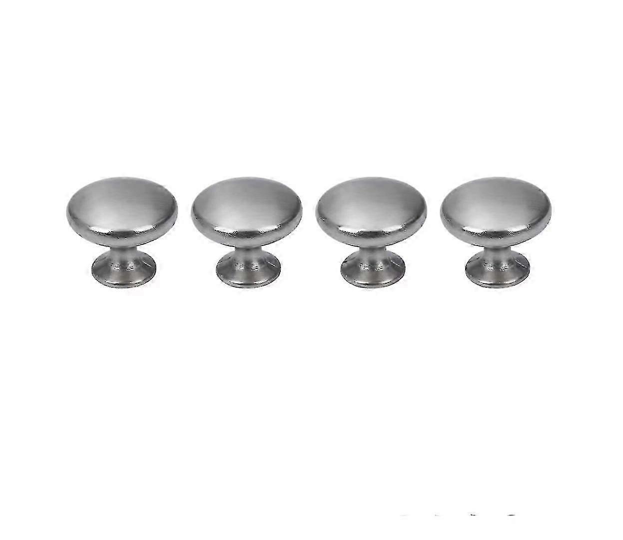 Cabinet Knob Round Door Knobs Mushroom Shape Pull Handle For Cabinet Wardrobe Drawer Cupboard (4pcs, Silver)