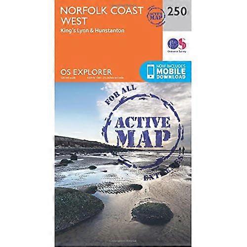 OS Explorer Map Active (250) Norfolk Coast West (OS Explorer Active Map)