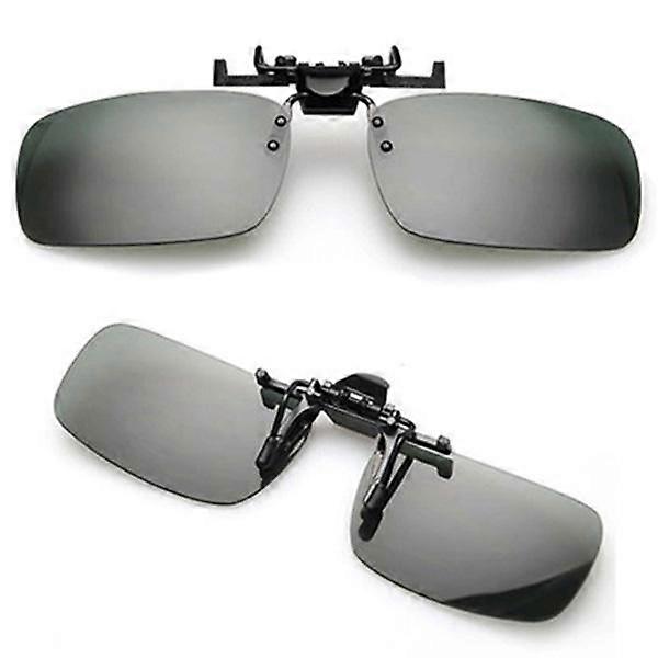 Maxnina Unisex Fashion Day Night Vision Clip-on Flip-up Lens Sunglass Driving Glasses Practical