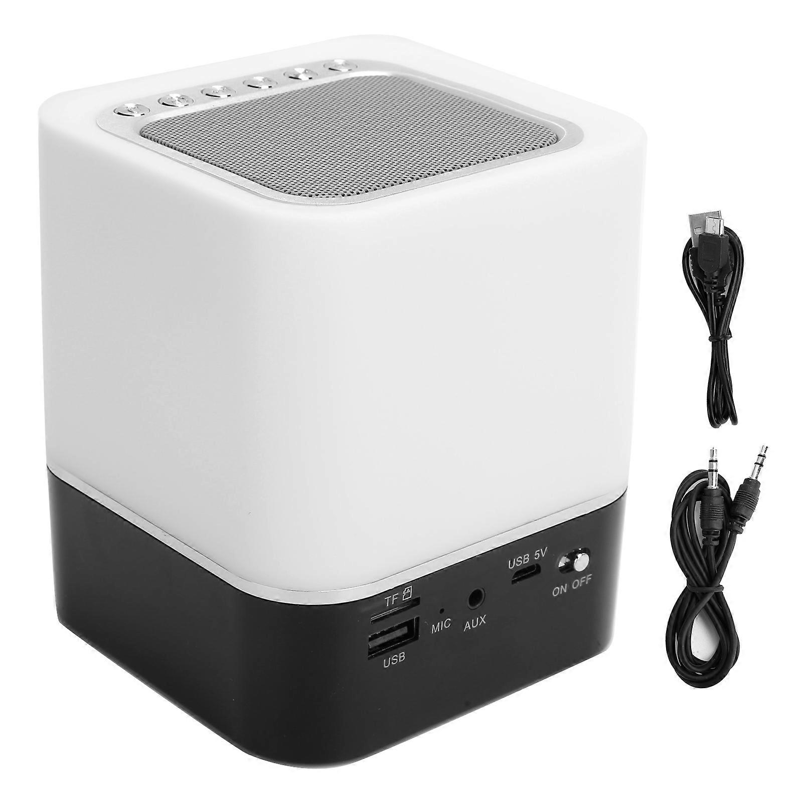 Wireless Bluetooth Speaker LED Colorful Light Portable Clock for Memory Card AUX USB