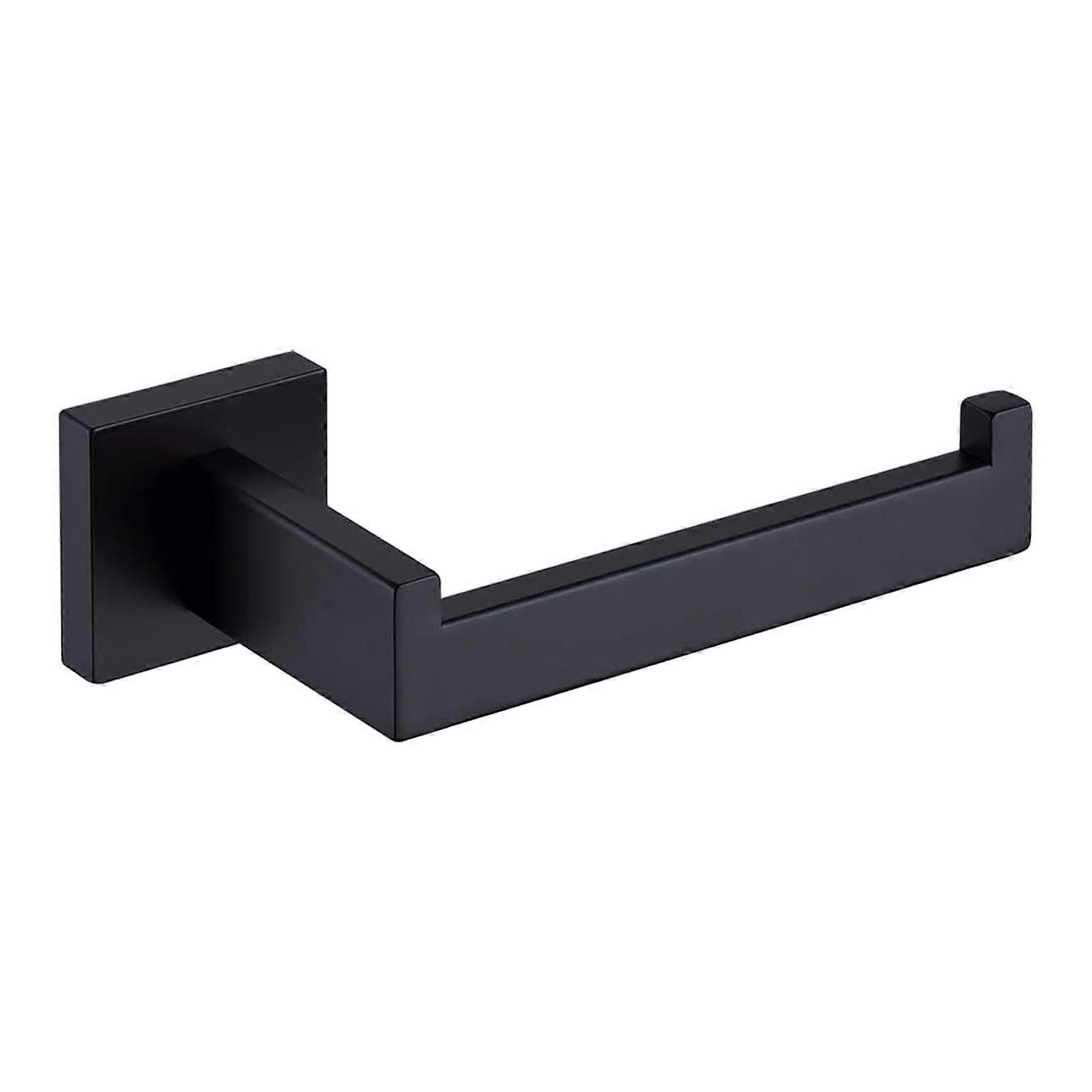 Sturdy and Reliable Toilet Roll Holder Wall Mounted Black Toilet Paper Holder Black Towel Hook for Bathroom and Kitchen