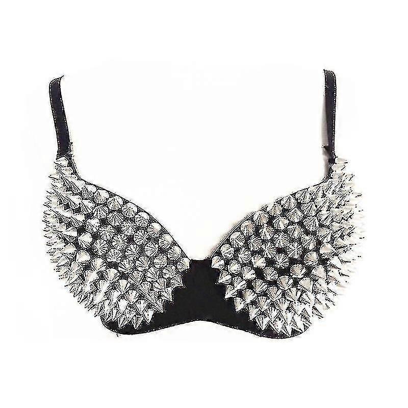 Soutien-gorge punk femme avec clous Rivet Rave Sport Bra Tops