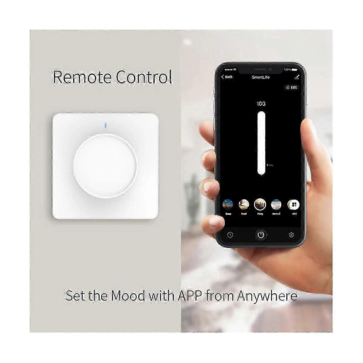 LED Zigbee Dimming Panel LED Dimming Control Panel Portable Dimming Switch Knob Light Brightness Ad