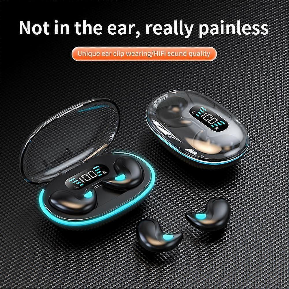 Sleep Dedicated X55 Bluetooth Earphones Digital Display Mini Noise Reduction