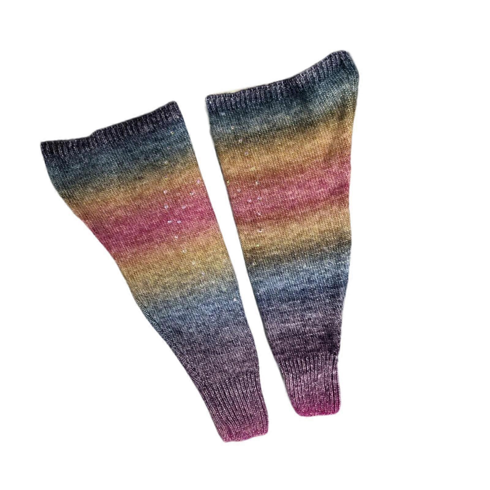 Gestrickte Beinstulpen Strick für Eiskunstlauf Schuhsocken Protektor Beinärmel Style A