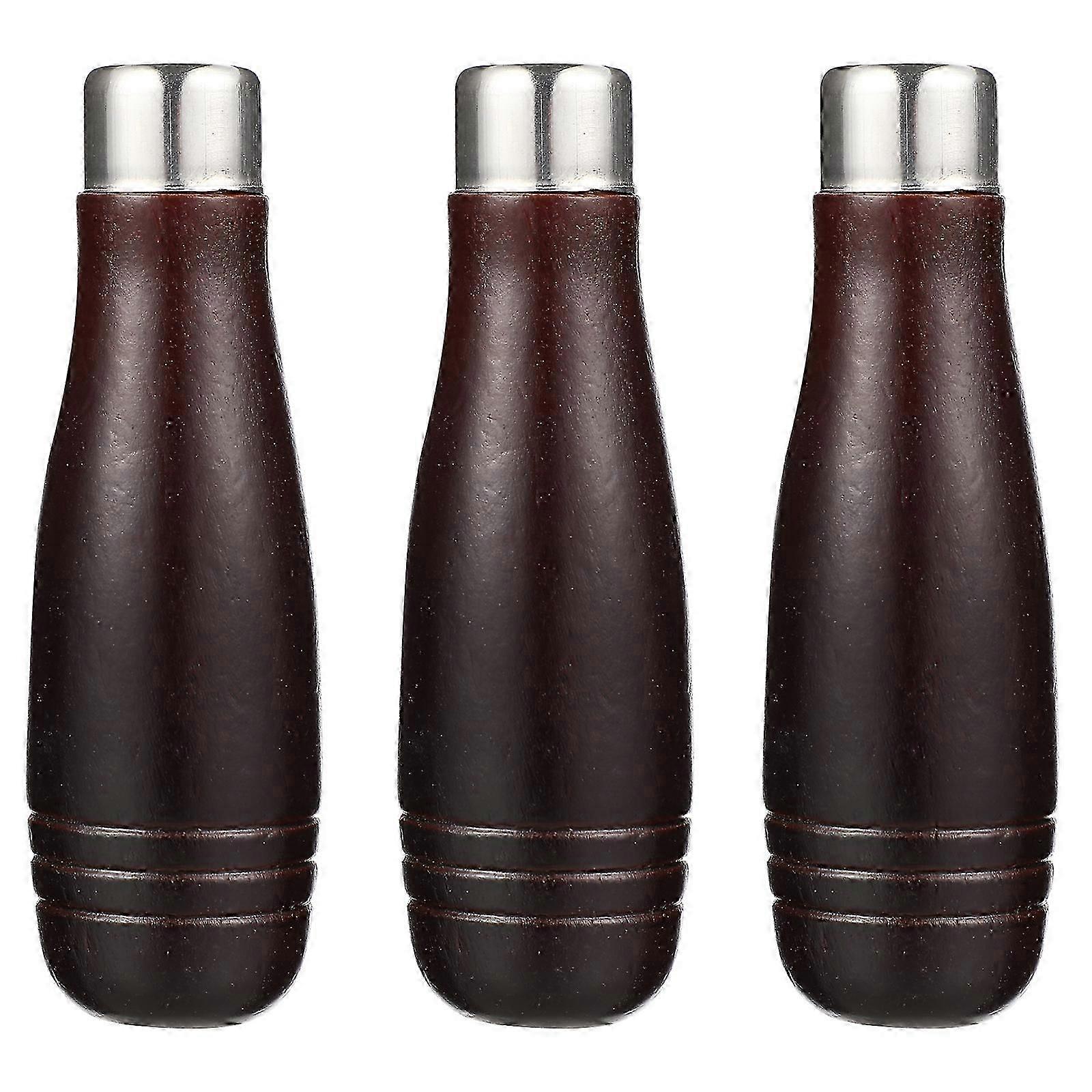 3pcs Wooden File Handle Accessories File Handle Replacements Wooden Handles