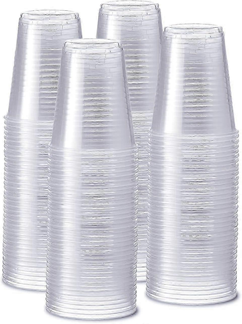 [12 oz. - 240 Count Clear Plastic Cups Disposable - Cold Party Drinking Cups for