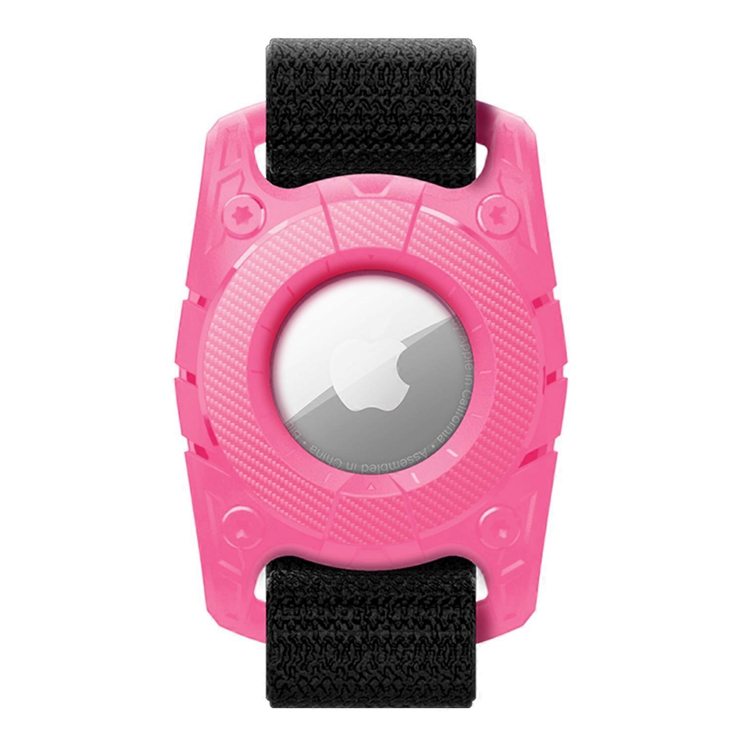 IP67 Waterproof Case for AirTag Bluetooth Tracker Anti-scratch TPU+PC Locator Protective Cover-Pink