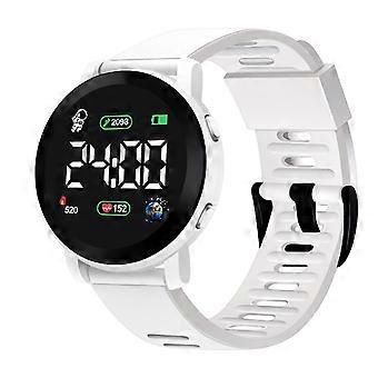 Crianças Led Relógio Digital À Prova D' Água Auto Weekly Sports Relógio de Pulso Para Meninos Meninas Moda Relógio Eletrônico Branco