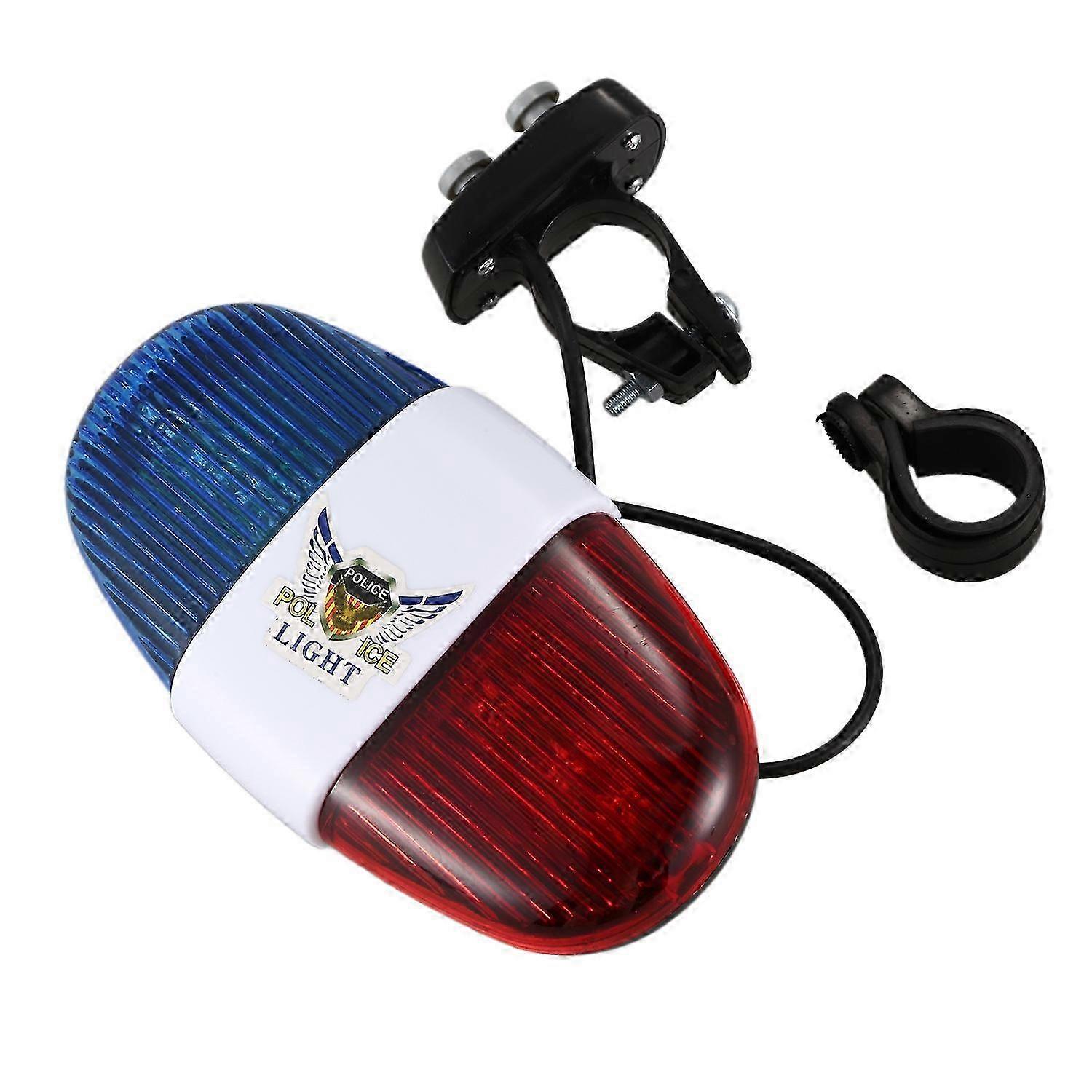 6-LED Bicycle Safety Warning Lights with Siren and Beeper