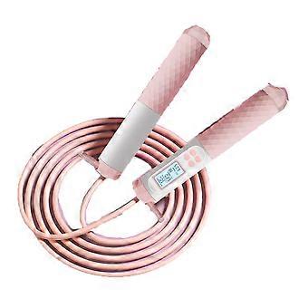 Draadloos/bedrad springtouw: gepatenteerd 2-in-1 ontwerp voor stabiliteit, slim springtouw voor dames met ergonomische antisliphandgreep voor fitness, aerobics