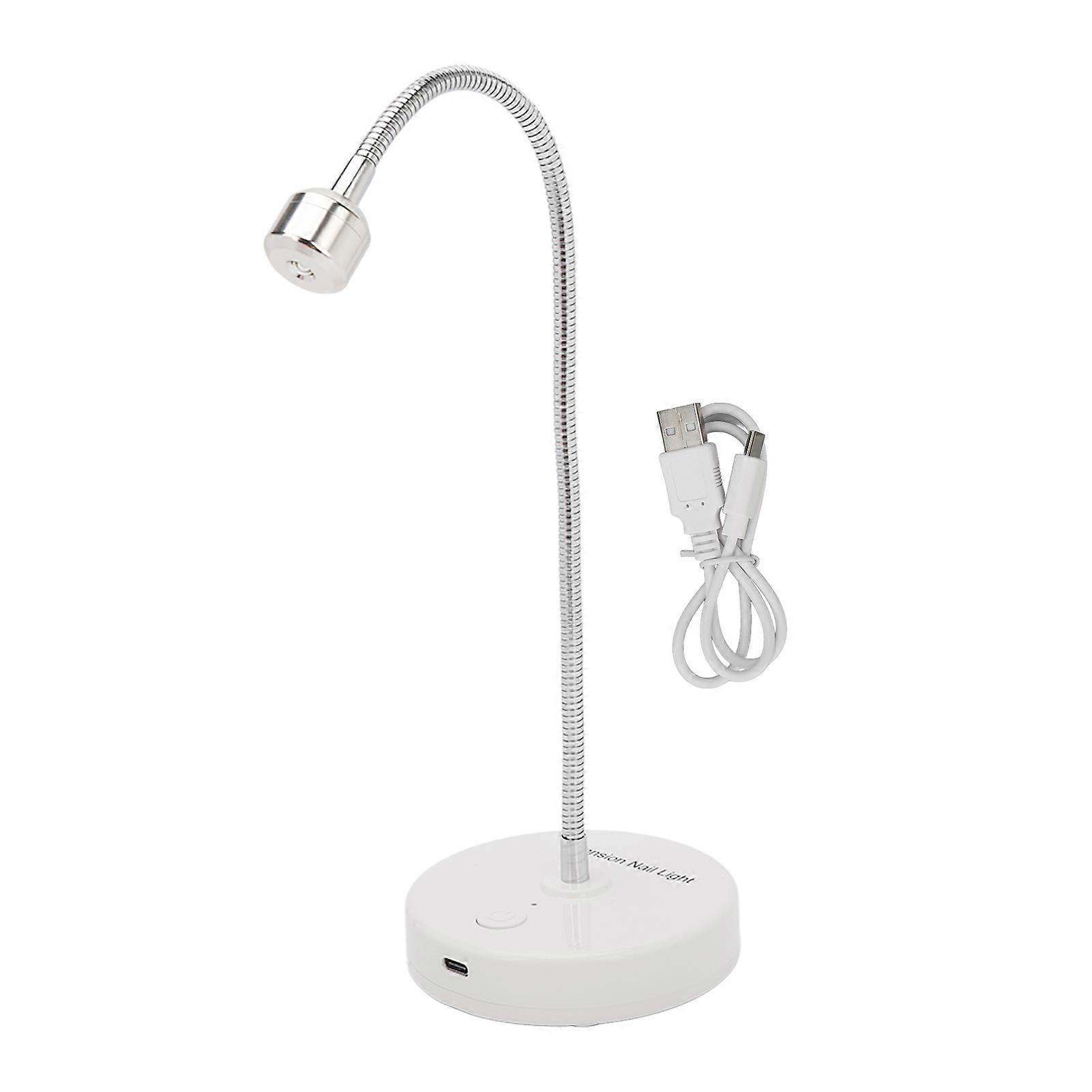 Type C Recharging False Lamp Mini LED Ultraviolet Nail Manicure Dryer Rotatable Polish Glue Fast Drying Light