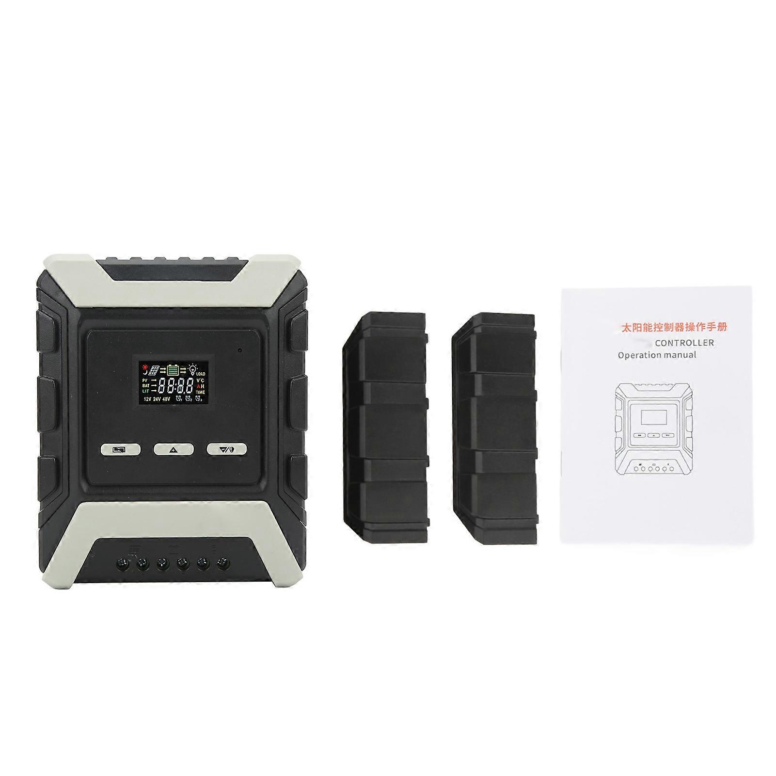 MPPT Charge Controller 12V 24V 48V Automatic Identification PV Solar Panel Regulator with LCD Color Display 12V‑80V