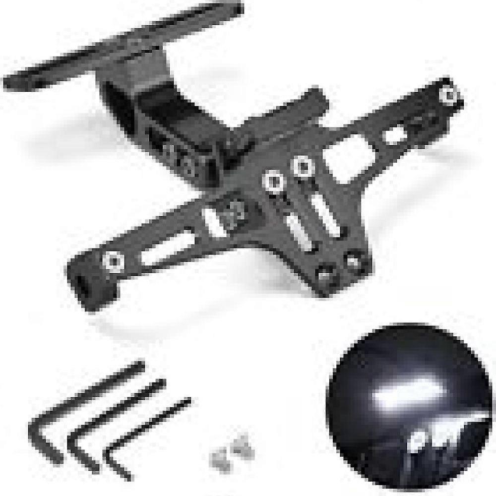 Innovative Universal Fender Eliminator Kit, Motorcycle License Plate Bracket with Adjustable Mounting Hole, CNC Aluminum Alloy for Enhanced Durability