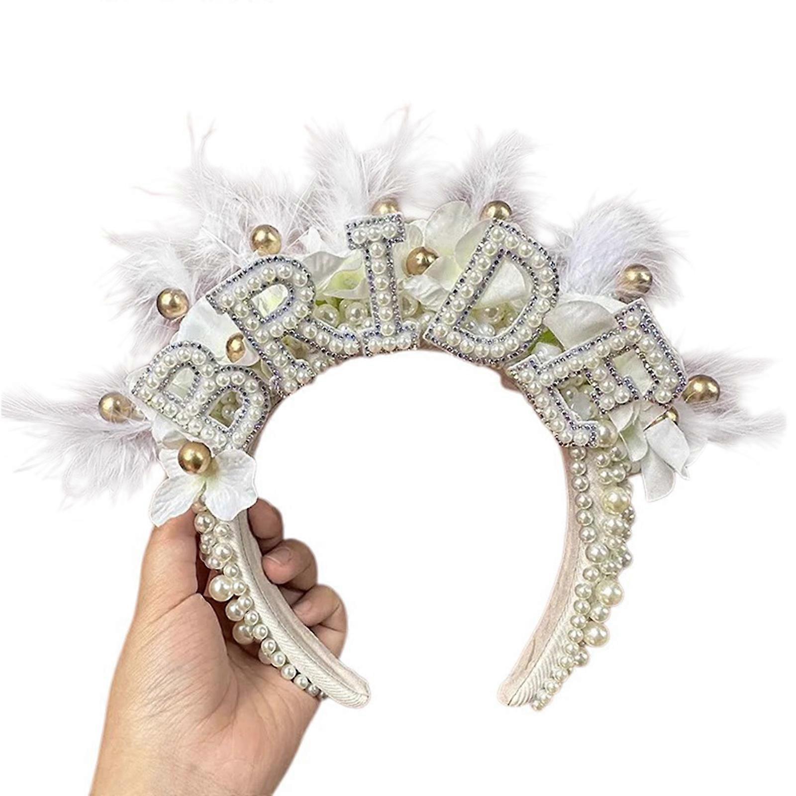 Sophisticated Wedding Hair Accessory with Pearl Adornments and Letter Headwear Hairpieces for Elegant Looks