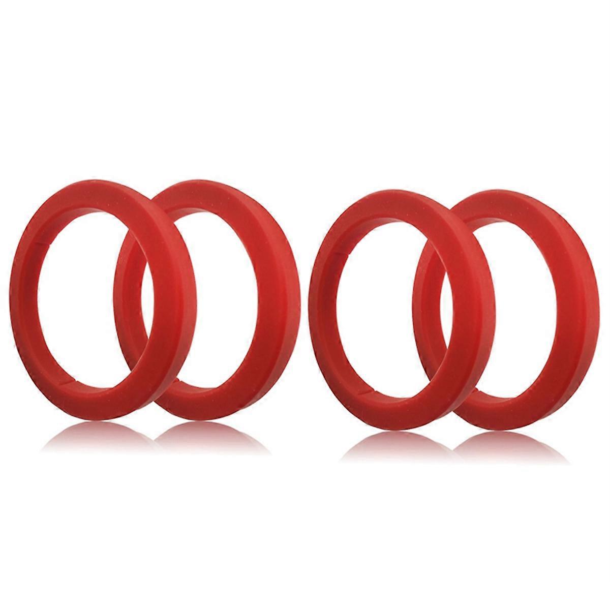 4Pcs Grouphead Gasket 8mm for E61 Espresso Coffee Machine - Red Silicone Ring Compatible for EXPOBAR