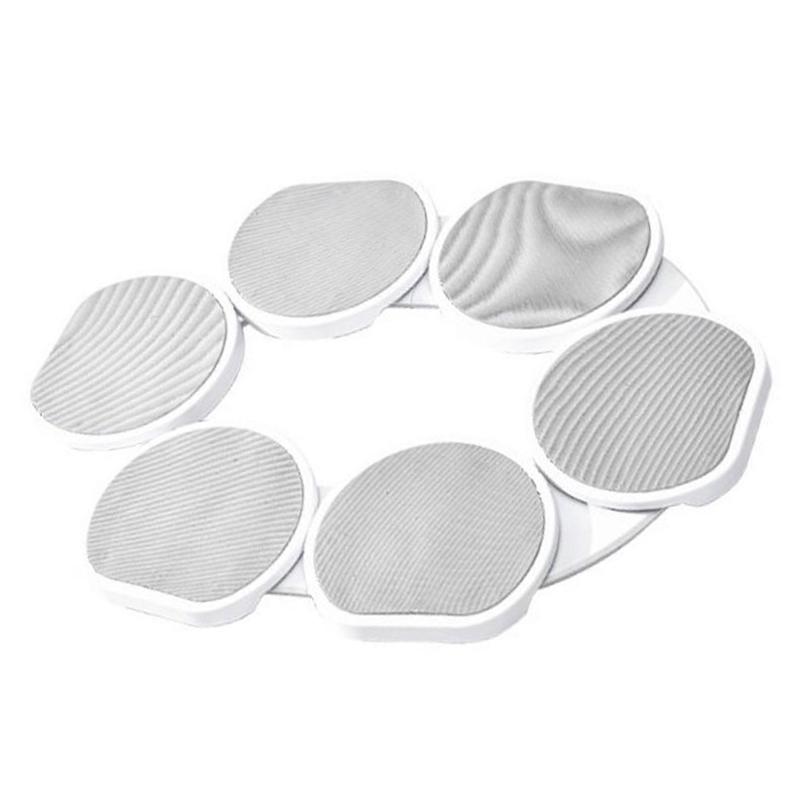 360° Rotating Dining Table Turntable 6-Dish ABS Serving Tray