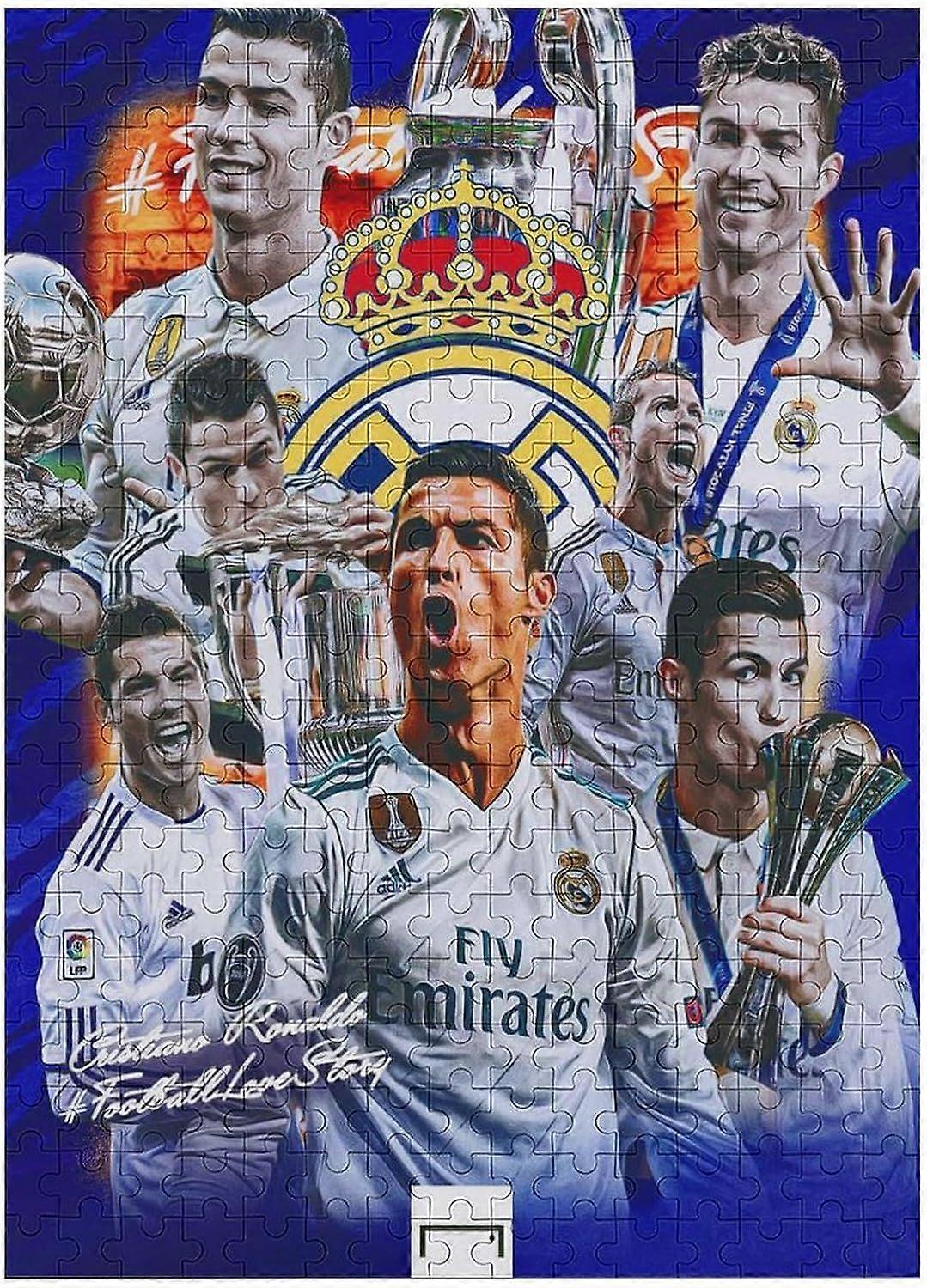 ジグソーパズルロナウドパズル大人子供ジグソー難易度ジグソーパズルサッカー選手ジグソー教育ゲームおもちゃ家族の装飾、大人のための木製パズル
