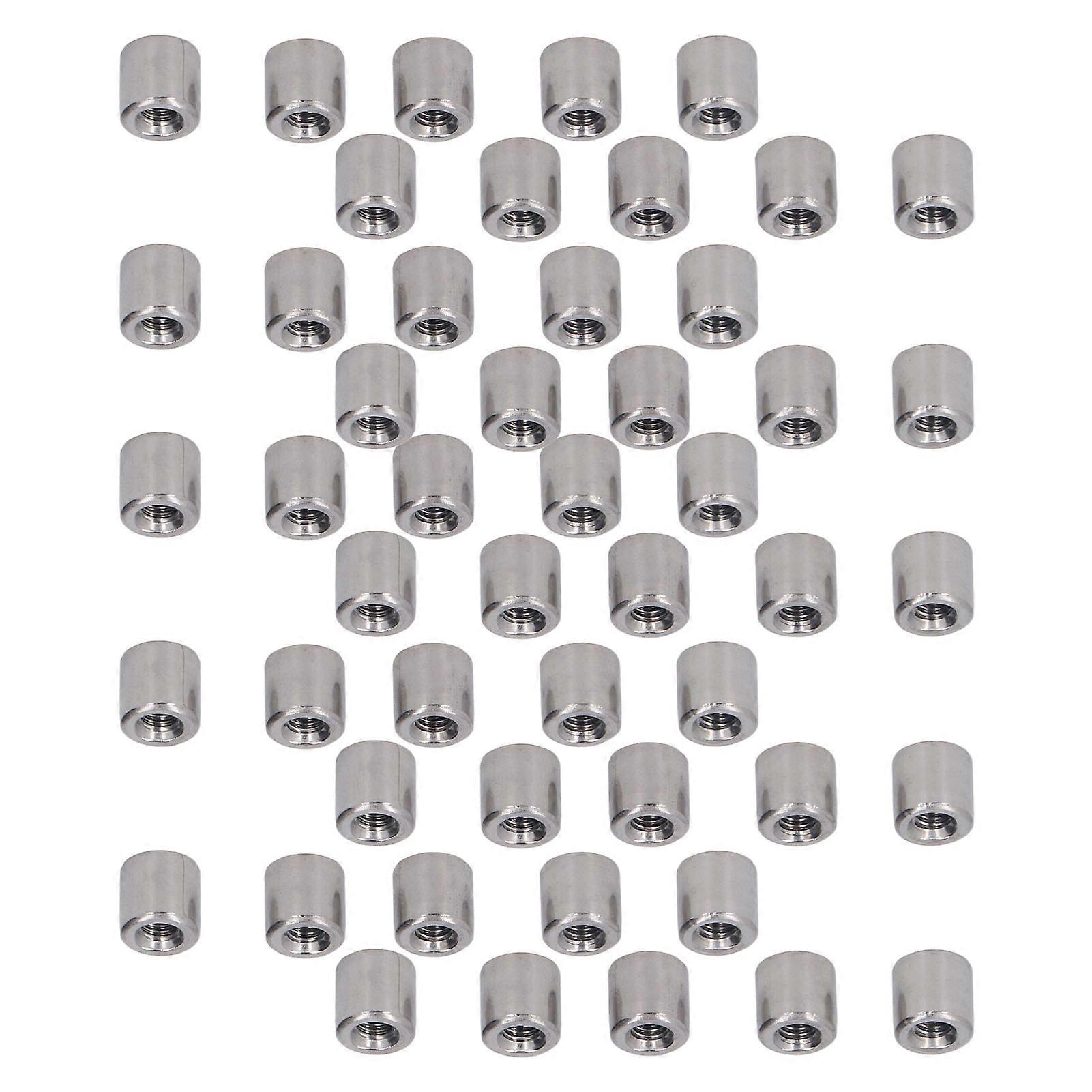 50Pcs M4 x 0.7-8 Tuercas de acoplamiento de acero inoxidable Conector de varilla