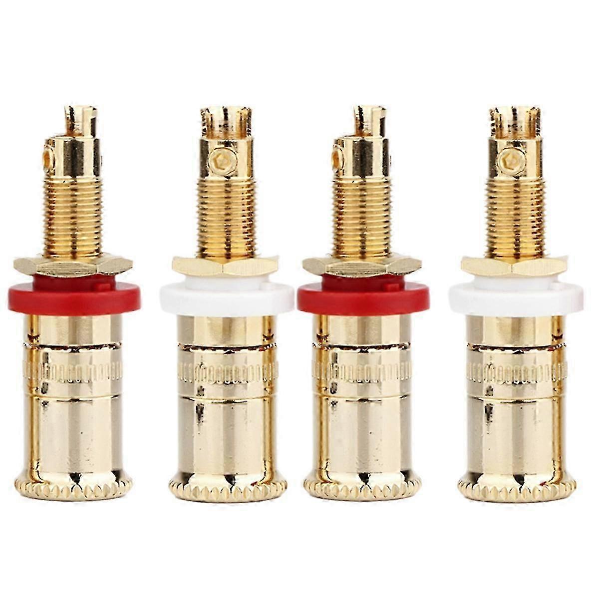 Suitable for Gold-Plated HIFI Fever Speaker Terminal Block Banana Y-Type Plug Socket Amplifier Terminal